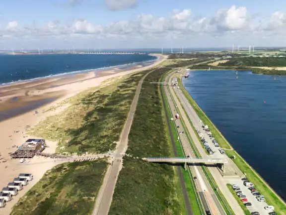 Drone fotografie Zeeland Veerse meer Breezand