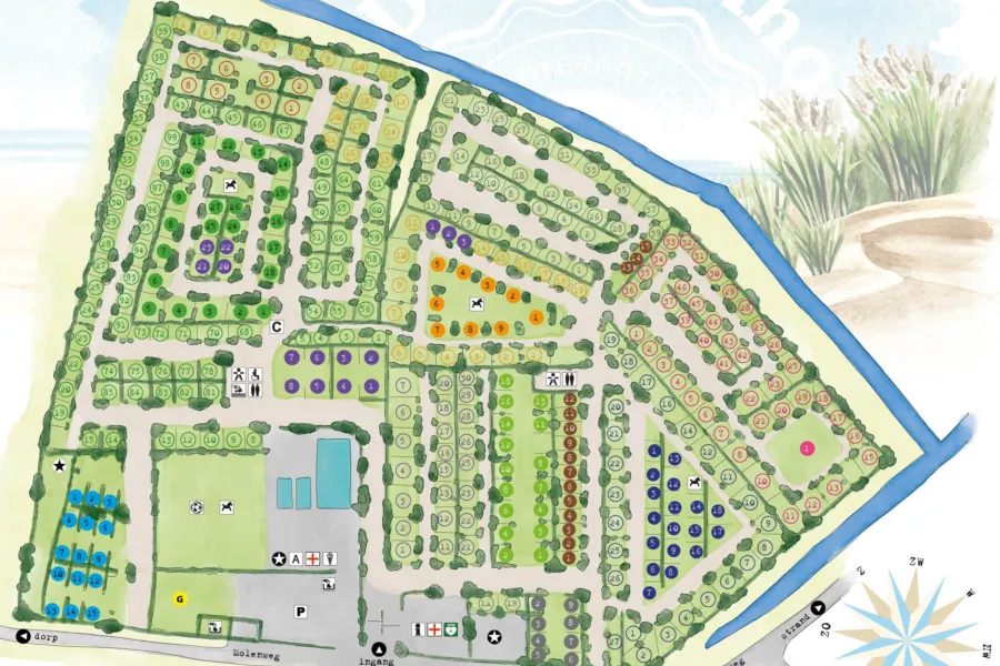 Plattegrond camping de molenhoek 2024