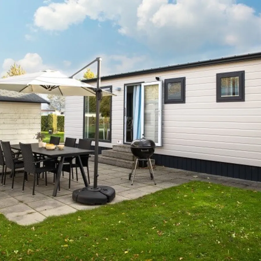 Strand chalet terras